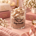 נר ריחני עבודת יד מבית "Amy Candles"- ריח שוקולד.